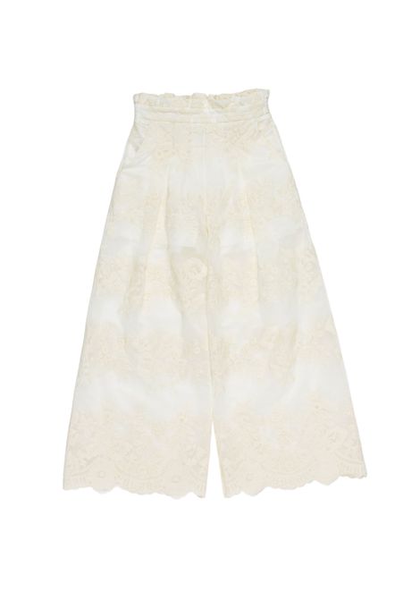 Pantaloni con ricamo Lù-Lù BY MISS GRANT | LL4251LATTE